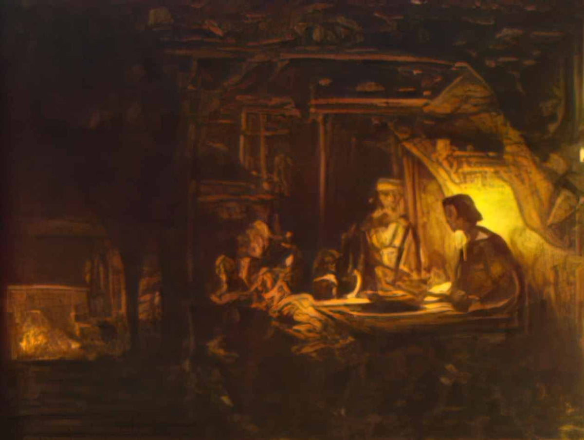 Rembrandt philemon and baucis Art A4 Photo Print