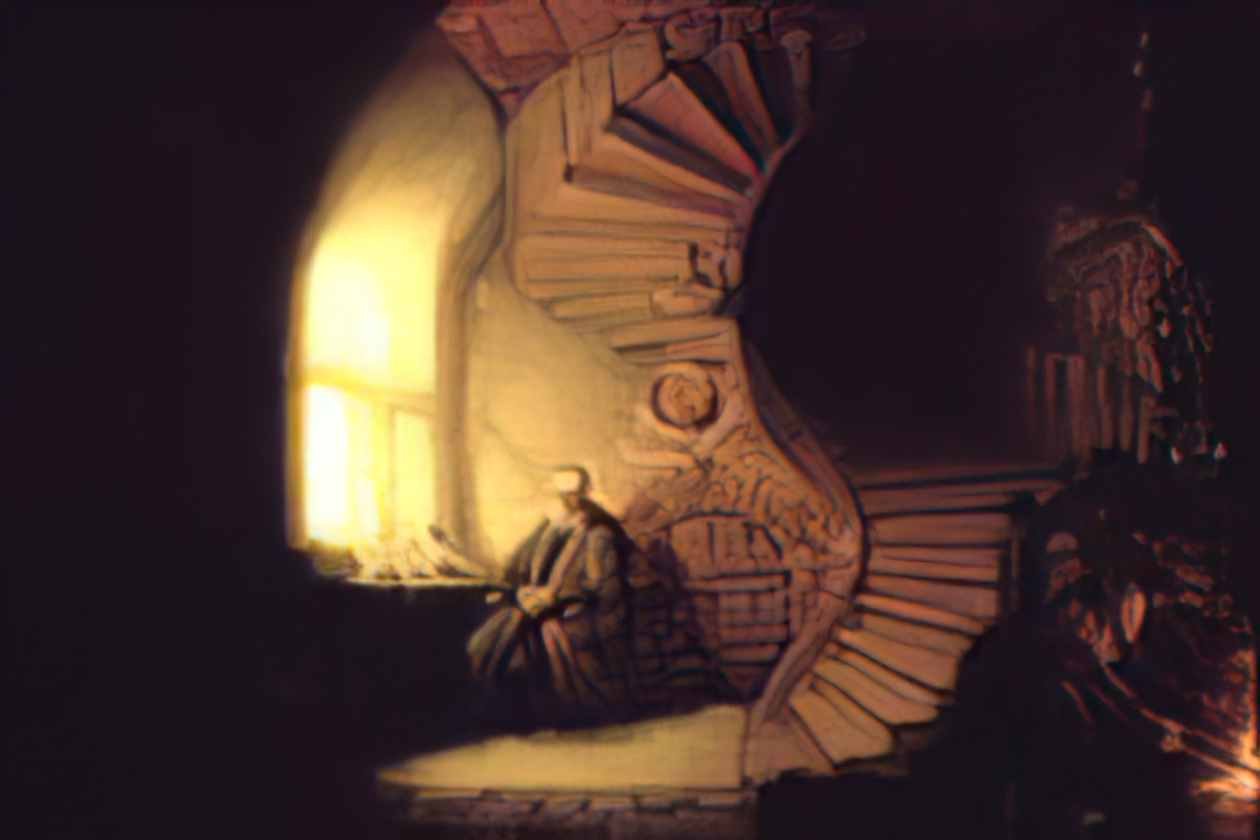 Rembrandt philosopher in meditation 1632 Art A4 Photo Print