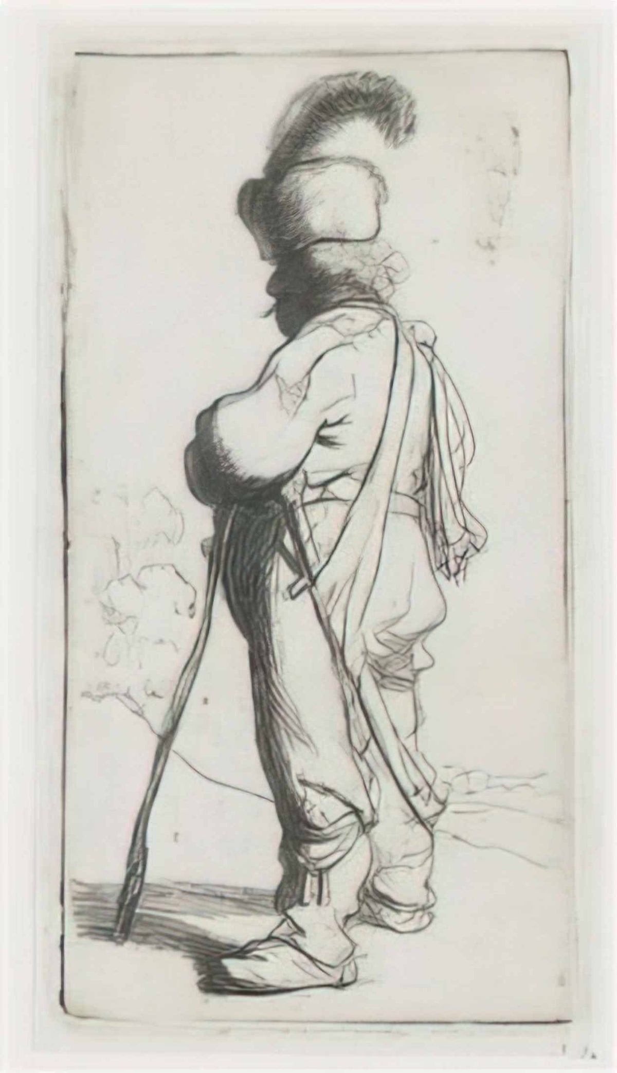 Rembrandt polander leaning on a stick 1632 Art A4 Photo Print