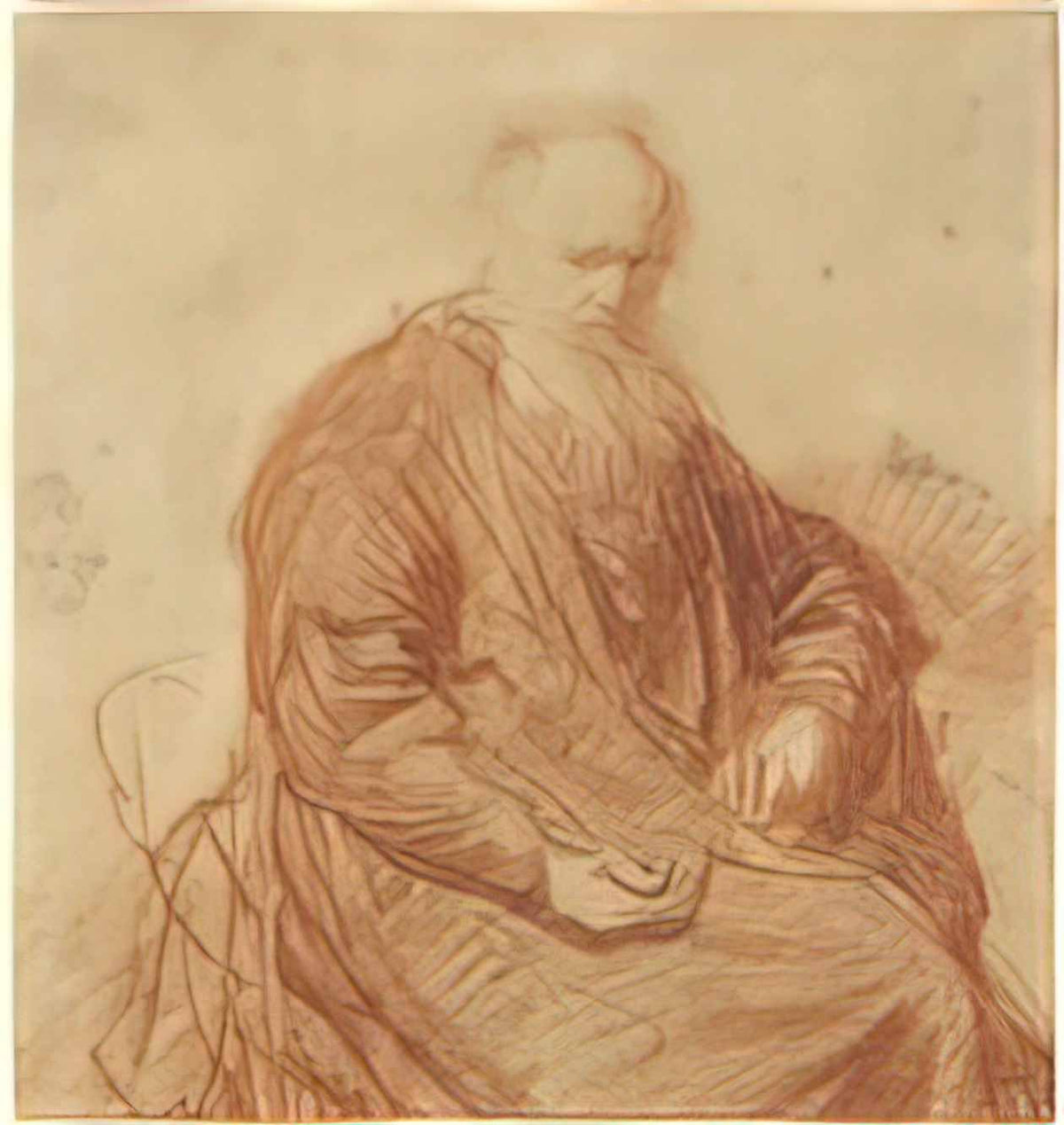 Rembrandt seated old man 1630 Art A4 Photo Print