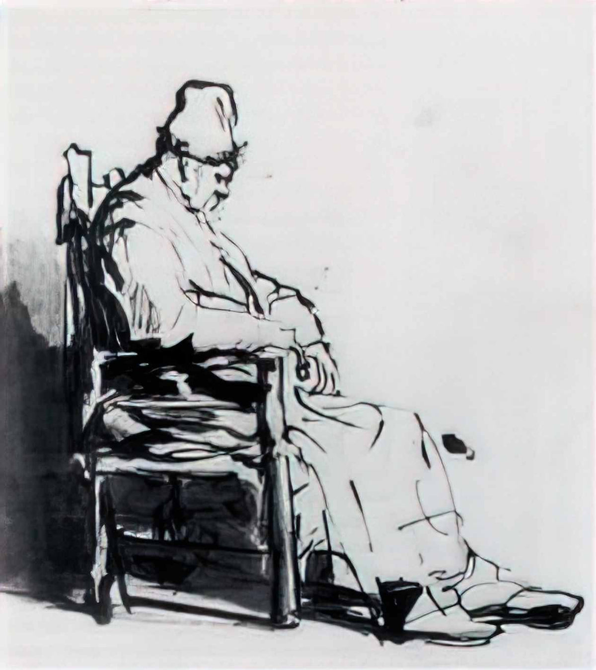 Rembrandt seated old man possibly rembrandt s father Art A4 Photo Print