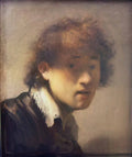 Rembrandt self portrait at an early age 1629 Art A4 Photo Print