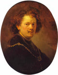 Rembrandt self portrait bareheaded Art A4 Photo Print