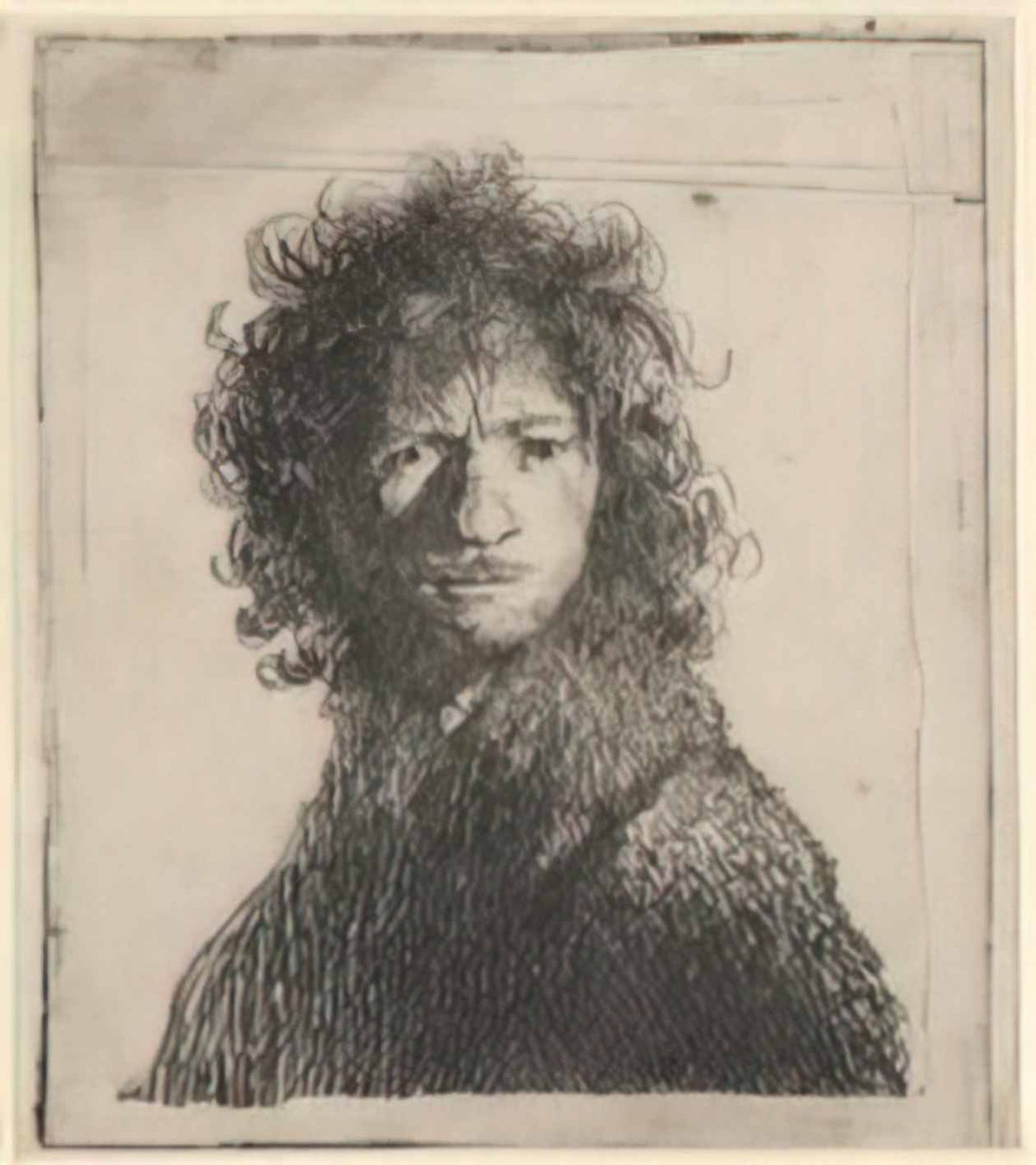 Rembrandt self portrait frowning bust Art A4 Photo Print