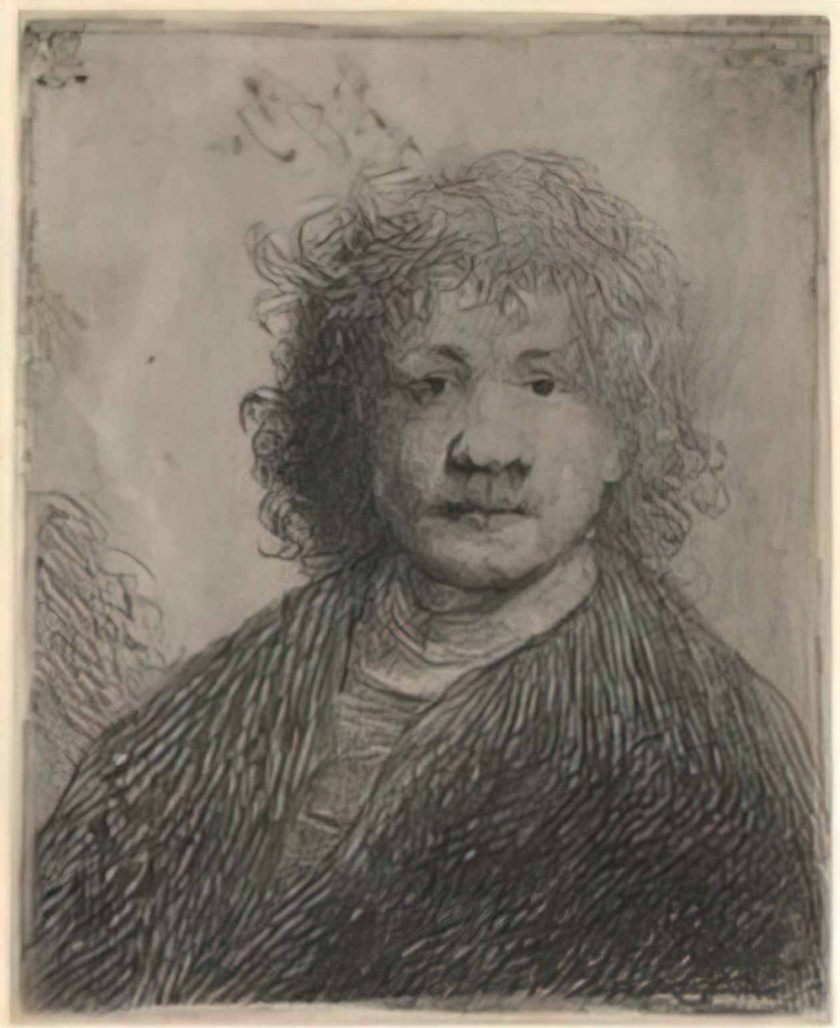 Rembrandt self portrait with a broad nose Art A4 Photo Print