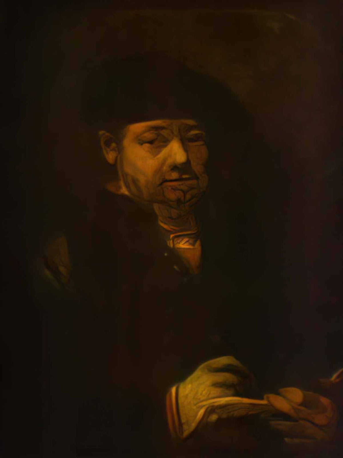 Rembrandt self portrait with a sketch book Art A4 Photo Print