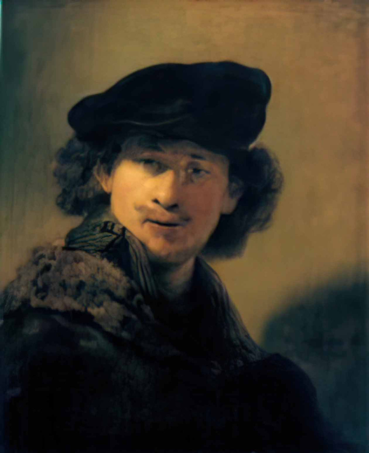Rembrandt self portrait with beret 1634 Art A4 Photo Print