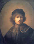 Rembrandt self portrait with beret and gold chain 1631 Art A4 Photo Print