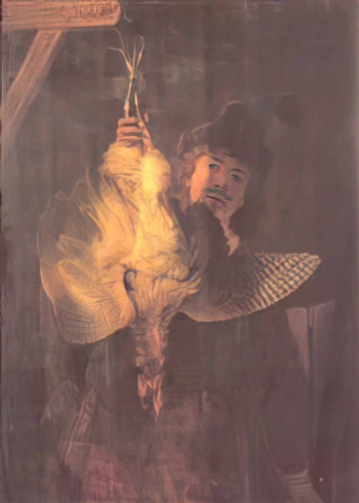 Rembrandt self portrait with bittern 1639 Art A4 Photo Print