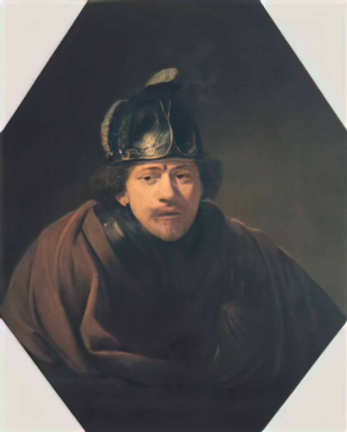 Rembrandt self portrait with helmet 1634 Art A4 Photo Print