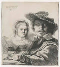 Rembrandt self portrait with saskia 1636 Art A4 Photo Print