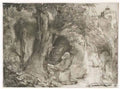 Rembrandt st francis beneath a tree praying 1657 Art A4 Photo Print