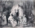 Rembrandt studio scenne with sitters 1650 Art A4 Photo Print
