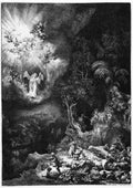 Rembrandt the angel appearing to the shepherds 1634 A4 Photo Print