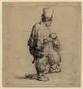 Rembrandt the barrel organ player polander standing with arms folded Art A4 Photo Print