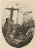 Rembrandt the crucifixion an oval plate 1640 Art A4 Photo Print