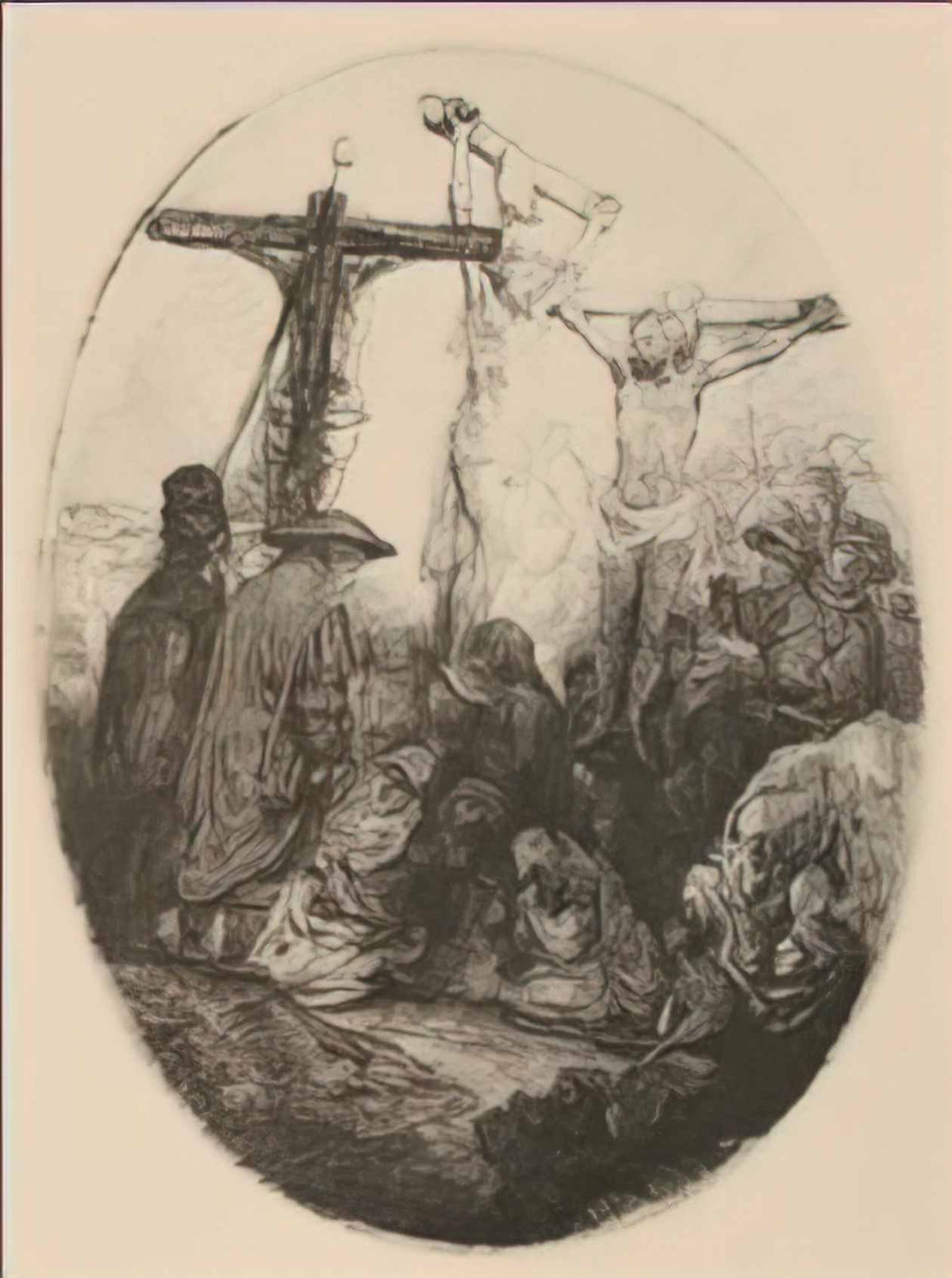 Rembrandt the crucifixion an oval plate 1640 Art A4 Photo Print