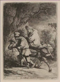 Rembrandt the flight into egypt 1630 Art A4 Photo Print
