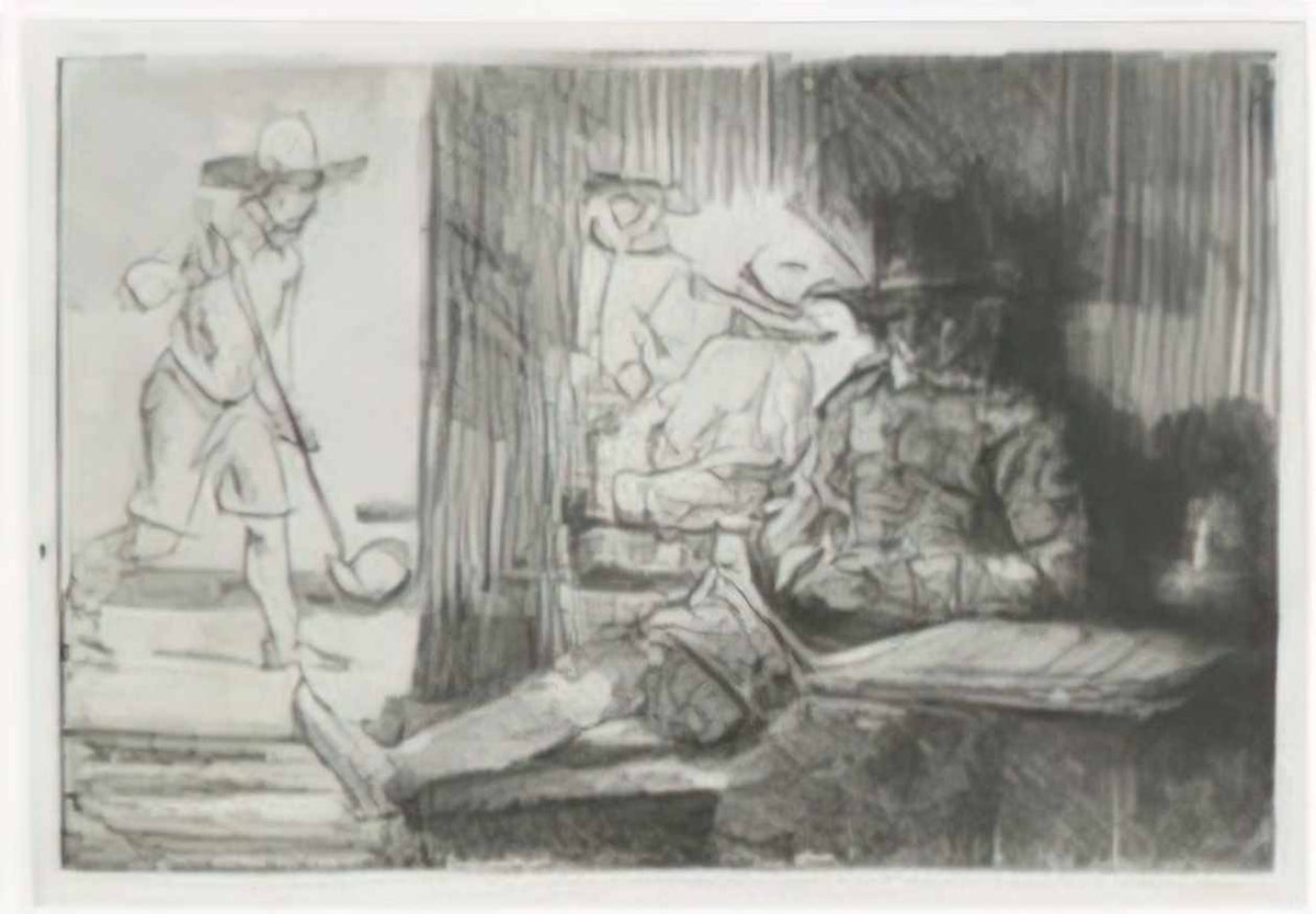 Rembrandt the golf player 1654 Art A4 Photo Print