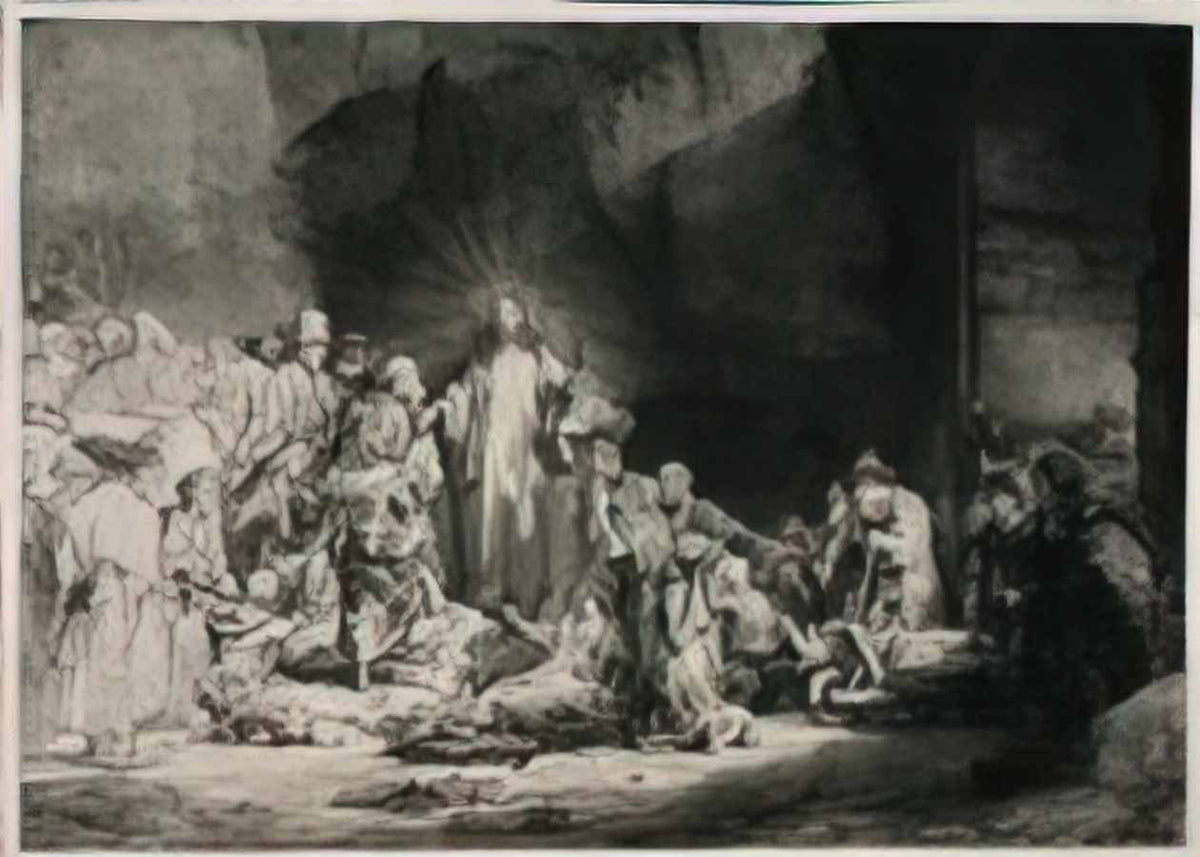 Rembrandt the hundred guilder print Art A4 Photo Print
