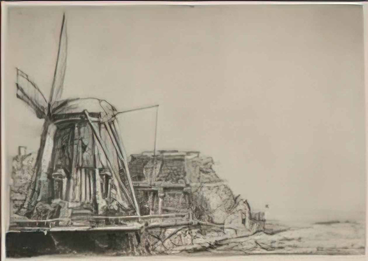 Rembrandt the mill 1641 Art A4 Photo Print