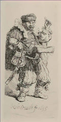 Rembrandt the mountebank 1635 Art A4 Photo Print
