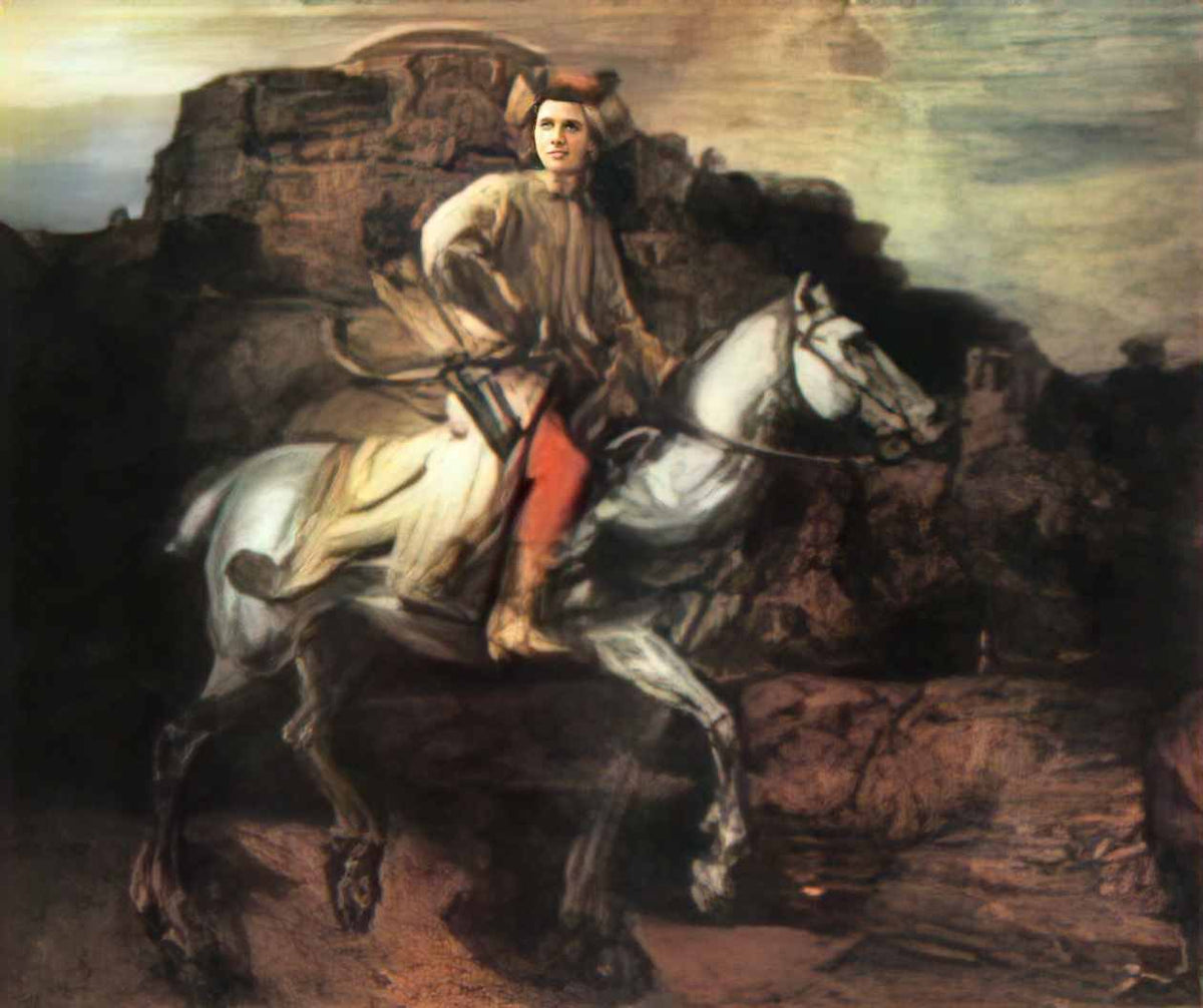 Rembrandt the polish rider 1655 Art A4 Photo Print