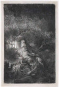 Rembrandt the rest on the flight 1644 Art A4 Photo Print