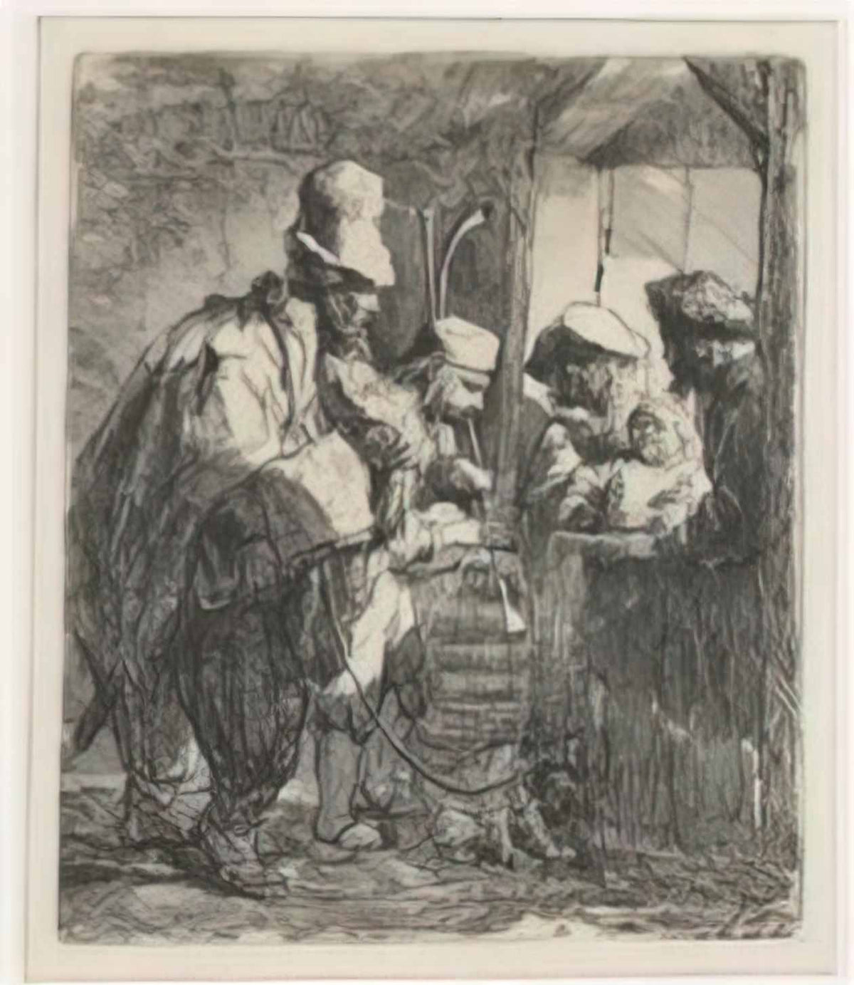 Rembrandt the strolling musicians 1635 Art A4 Photo Print
