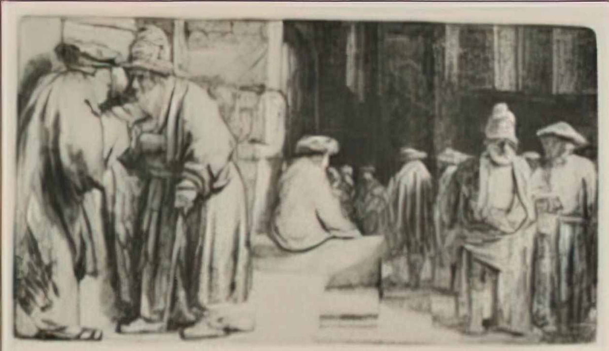 Rembrandt the synagogue 1648 Art A4 Photo Print