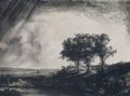 Rembrandt the three trees 1643 Art A4 Photo Print