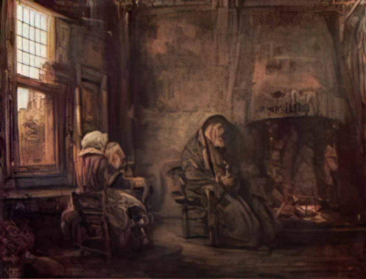 Rembrandt tobit and anna 1659 Art A4 Photo Print