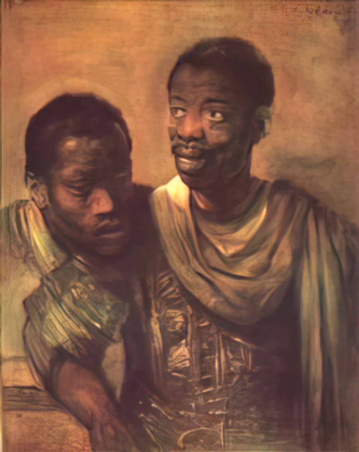 Rembrandt two negroes 1661 Art A4 Photo Print