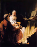 Rembrandt two old men disputing Art A4 Photo Print