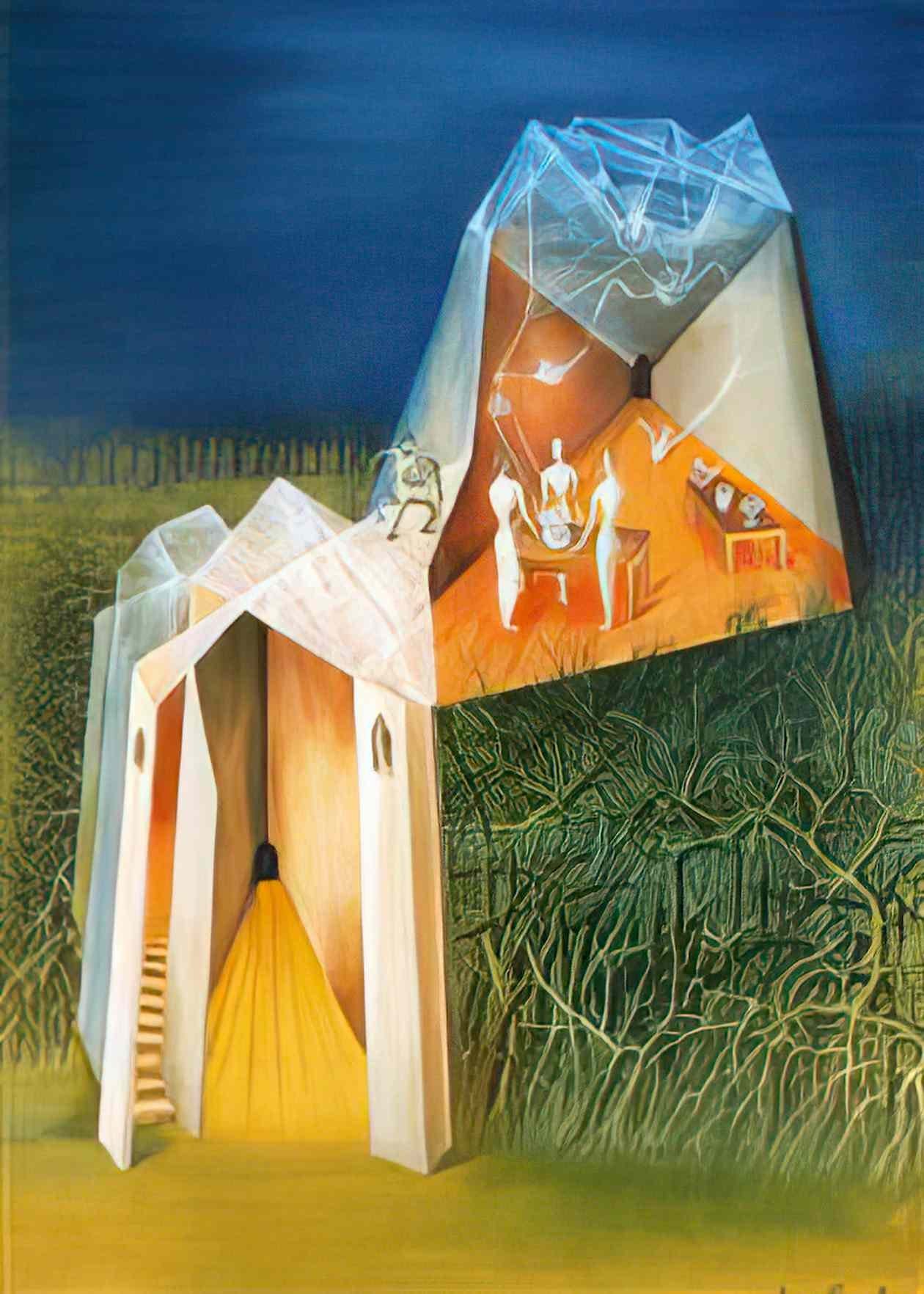 Remedios Varo centaur tower landscape Art A4 Photo Print