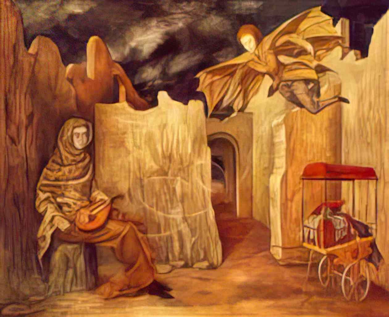 Remedios Varo magic flight or zamfonia Art A4 Photo Print