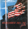 Remember Dec 7th 1940s Vintage Retro Advert Poster