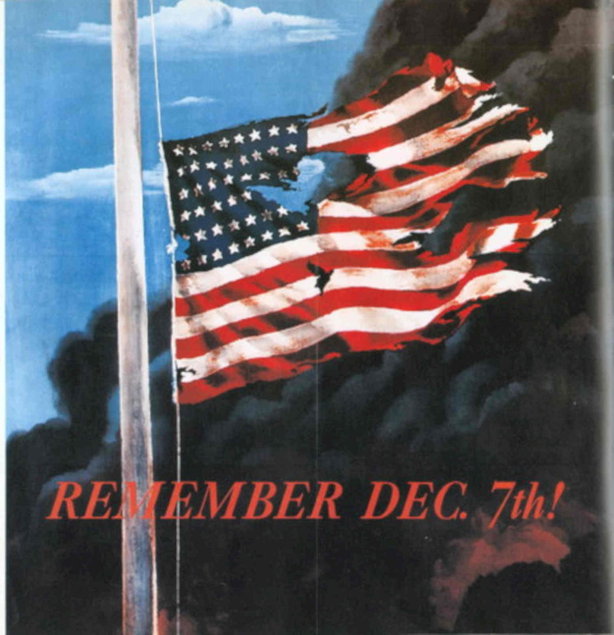 Remember Dec 7th 1940s Vintage Retro Advert Poster