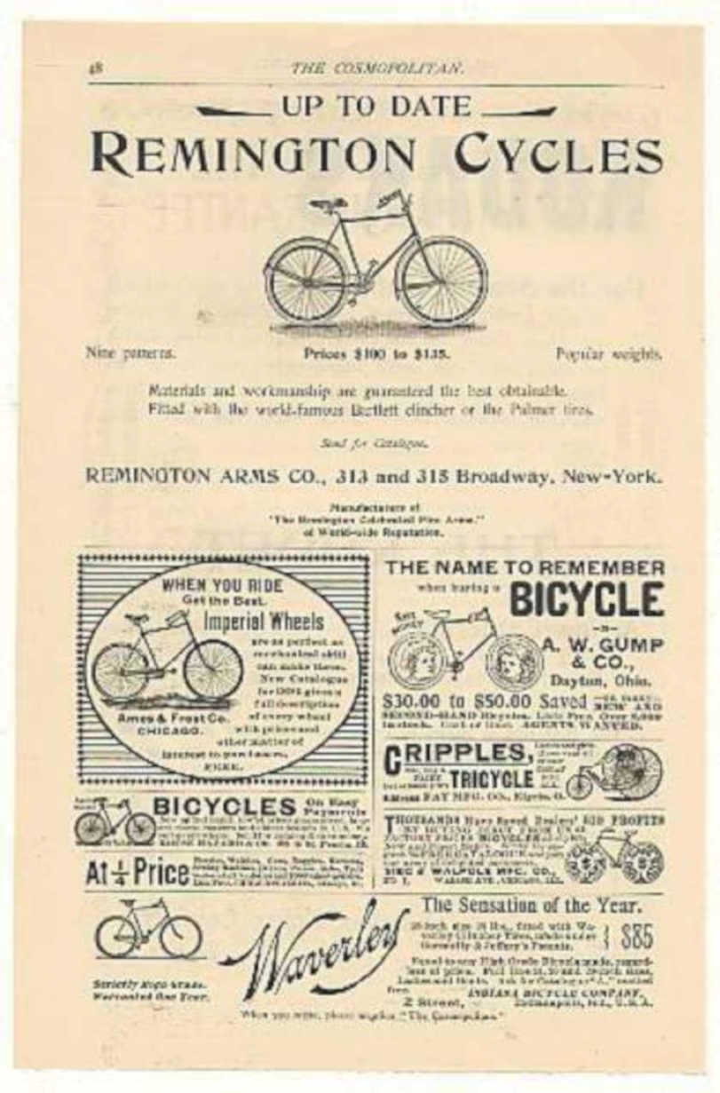 Remington Cycles Bicycle Vintage Retro Advert Ads A4 Photo Print