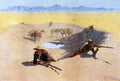 Remington Frederic Fight For The Water Hole A4 Photo Print