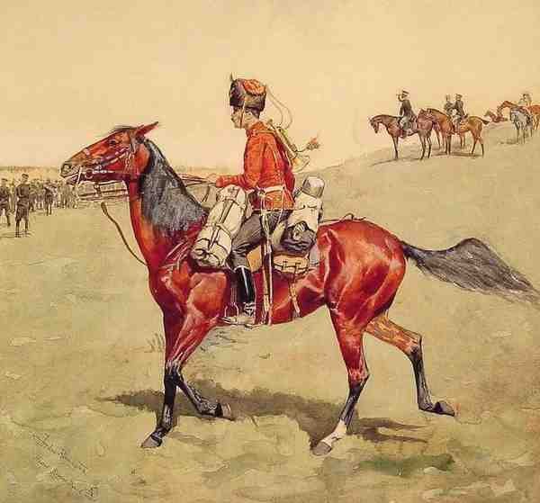 Remington Frederic Hussar Russian Guard Corps A4 Photo Print