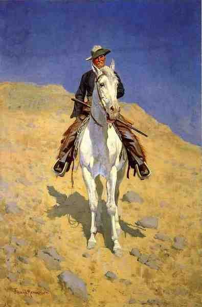 Remington Frederic Self Portrait On A Horse A4 Photo Print