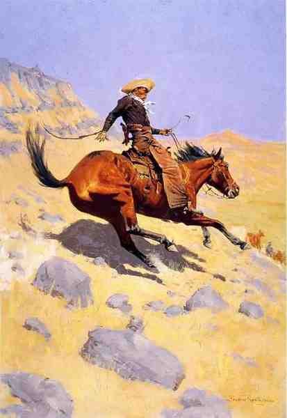 Remington Frederic The Cowboy A4 Photo Print