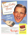 Remington Shaver Birthday 1950s Vintage Retro Advert Poster