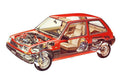 Renault 5 1984 2048x1418 cutaway A4 Photo Print