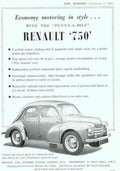 Renault 750 Penny 1950s Vintage Retro Advert Poster