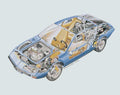 Renault Alpine A310 1971 cutaway A4 Photo Print