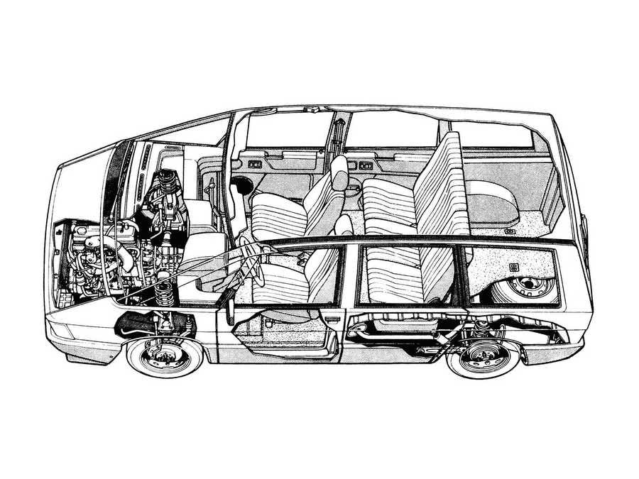 Renault Espace cutaway A4 Photo Print
