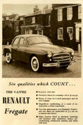 Renault Fragate Car 1950s Vintage Retro Advert Poster