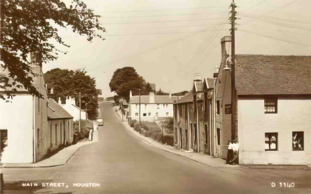 Renfrewshire Houston Main Street 1950s Vintage A4 Photo Print